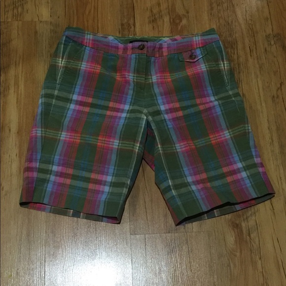 tommy hilfiger plaid shorts